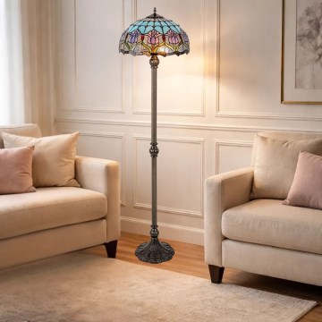 Brilagi - Lámpara de pie estilo Tiffany LORAS 2xE27/60W/230V