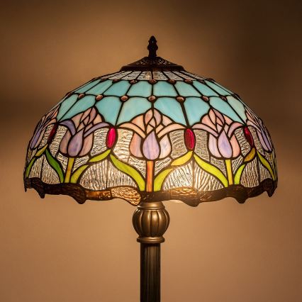 Brilagi - Lámpara de pie estilo Tiffany LORAS 2xE27/60W/230V