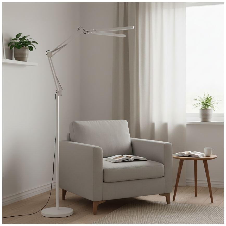 BRILAGI - Lámpara de pie LED flexible regulable VARIO LED/14W/230V 3000-6000K 157 cm blanca