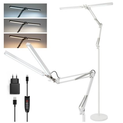 BRILAGI - Lámpara de pie LED flexible regulable VARIO LED/14W/230V 3000-6000K 157 cm blanca