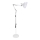 Brilagi - Lámpara de pie flexible TASKER 1xE27/60W/230V 157 cm blanca