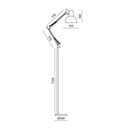 Brilagi - Lámpara de pie flexible TASKER 1xE27/60W/230V 184 cm beige