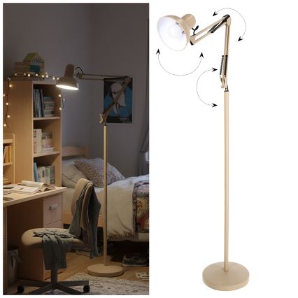 BRILAGI - Lámpara de pie flexible TASKER 1xE27/60W/230V 184 cm beige