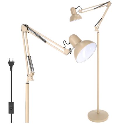 BRILAGI - Lámpara de pie flexible TASKER 1xE27/60W/230V 184 cm beige