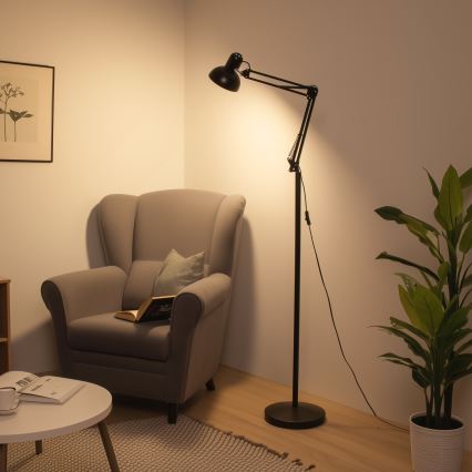 BRILAGI - Lámpara de pie flexible TASKER 1xE27/60W/230V 184 cm negra