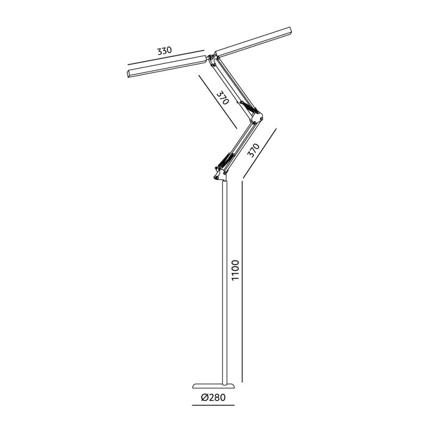 BRILAGI - Lámpara de pie LED regulable y flexible VARIO LED/14W/230V 3000-6000K 157 cm negra