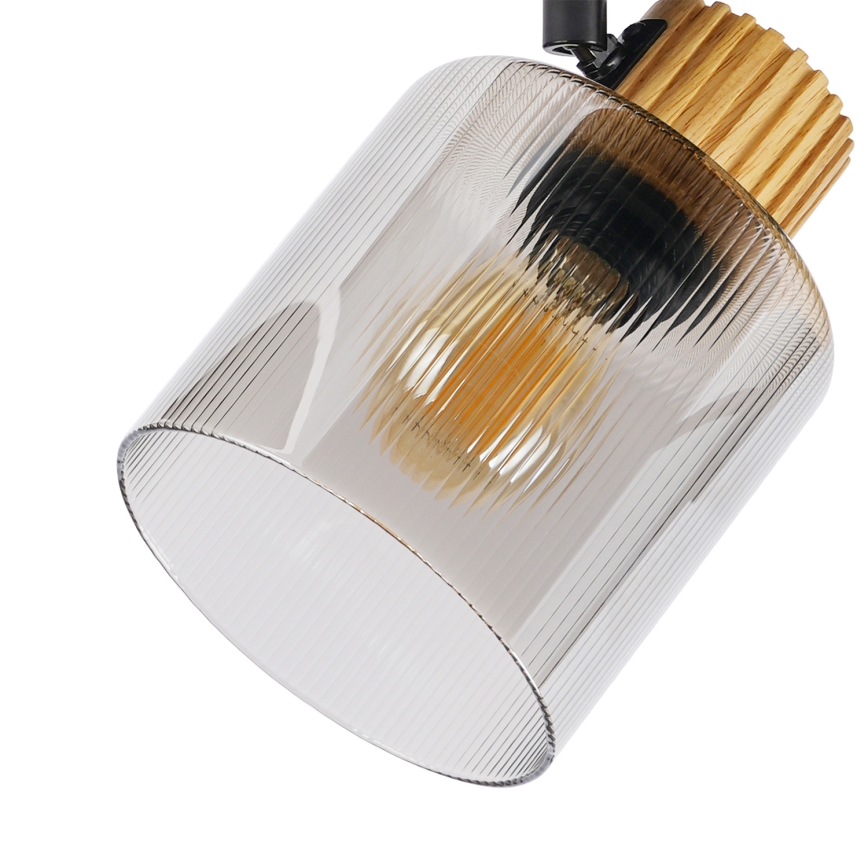 BRILAGI - Lámpara de pie HYGGE 3xE14/15W/230V madera/ahumado