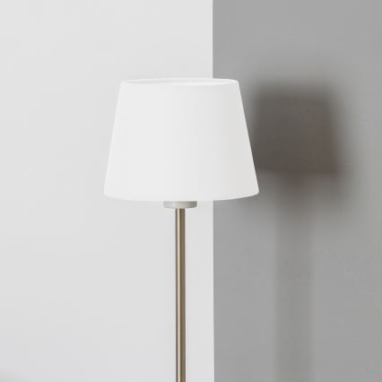 Brilagi - Lámpara de pie LED CERIA 1xE27/40W/230V diámetro 20,5 cm blanco/cromo mate