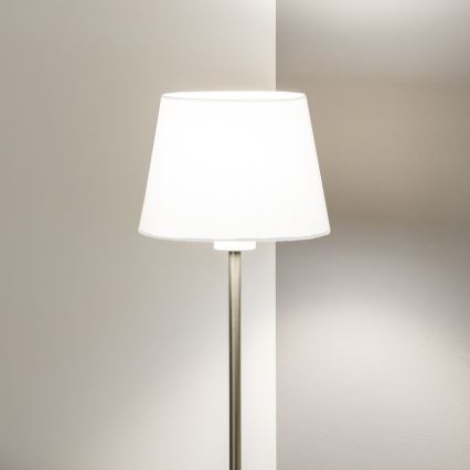 Brilagi - Lámpara de pie LED CERIA 1xE27/40W/230V diámetro 20,5 cm blanco/cromo mate