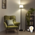 Brilagi - Lámpara de pie LED CERIA 1xE27/40W/230V diámetro 30 cm blanco/negro