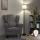 Brilagi - Lámpara de pie LED CERIA 1xE27/40W/230V diámetro 30 cm gris/negro