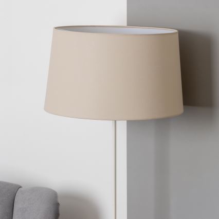 Brilagi - Lámpara de pie LED CERIA 1xE27/40W/230V, diámetro 45 cm, beige/blanco