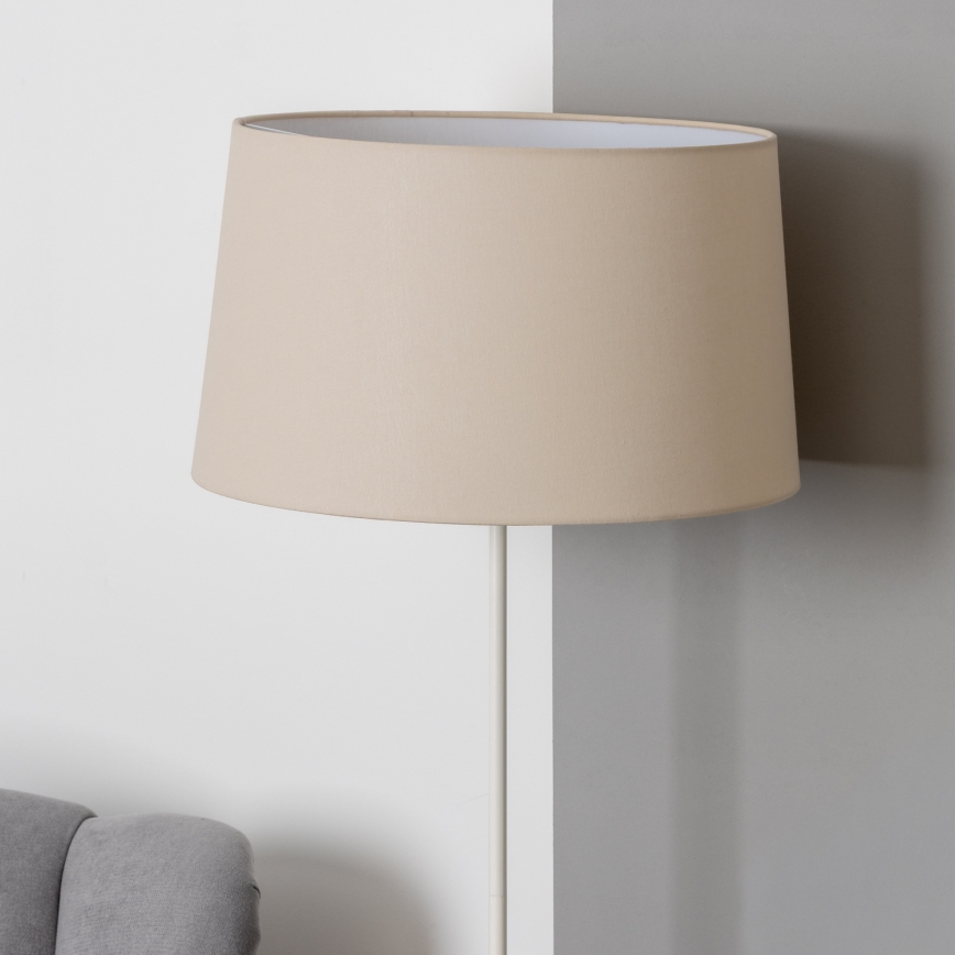 Brilagi - Lámpara de pie LED CERIA 1xE27/40W/230V, diámetro 45 cm, beige/blanco