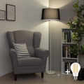 Brilagi - Lámpara de pie LED CERIA 1xE27/40W/230V diámetro 45 cm negro/blanco