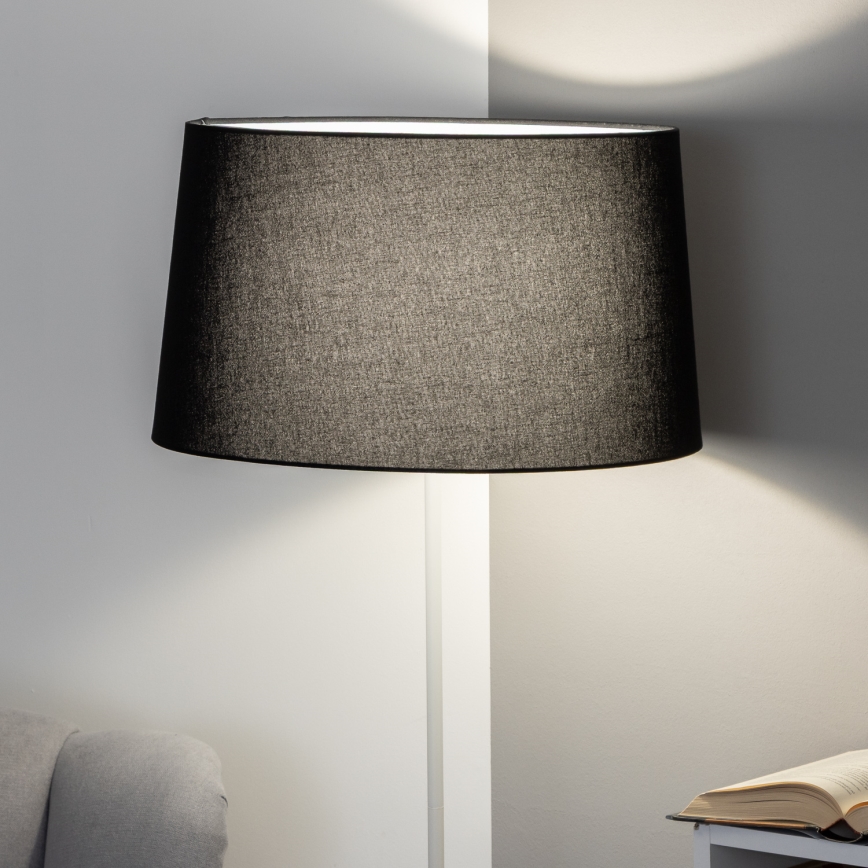 Brilagi - Lámpara de pie LED CERIA 1xE27/40W/230V diámetro 45 cm negro/blanco