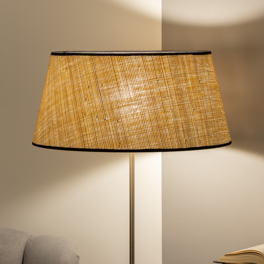 Brilagi - Lámpara de pie LED CERIA 1xE27/40W/230V diámetro 50 cm beige/cromo mate