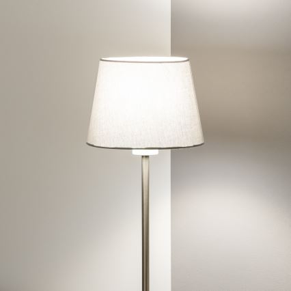Brilagi - Lámpara de pie LED CERIA 1xE27/40W/230V Ø 20,5 cm gris/cromo mate