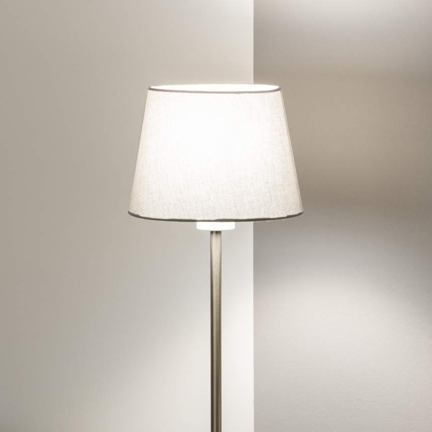 Brilagi - Lámpara de pie LED CERIA 1xE27/40W/230V Ø 20,5 cm gris/cromo mate