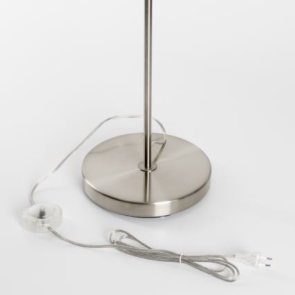 Brilagi - Lámpara de pie LED CERIA 1xE27/40W/230V Ø 20,5 cm gris/cromo mate