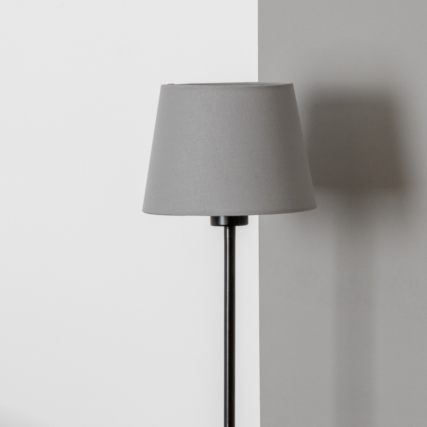 Brilagi - Lámpara de pie LED CERIA 1xE27/40W/230V Ø 20,5 cm gris/negro