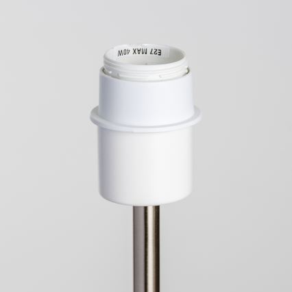Brilagi - Lámpara de pie LED CERIA 1xE27/40W/230V Ø 25 cm bambú/cromo mate