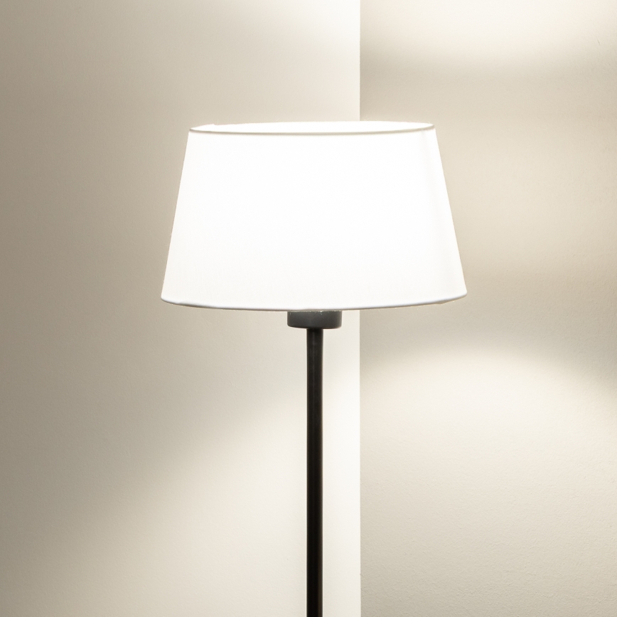 Brilagi - Lámpara de pie LED CERIA 1xE27/40W/230V Ø 25 cm blanca/negra
