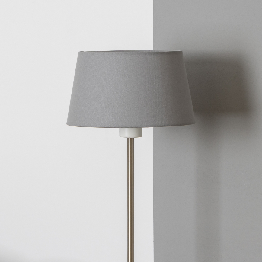 Brilagi - Lámpara de pie LED CERIA 1xE27/40W/230V Ø 25 cm gris/cromo mate