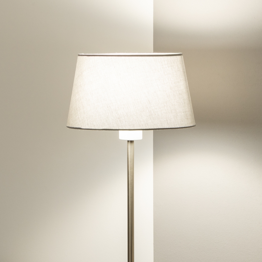 Brilagi - Lámpara de pie LED CERIA 1xE27/40W/230V Ø 25 cm gris/cromo mate