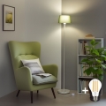 Brilagi - Lámpara de pie LED CERIA 1xE27/40W/230V Ø 25 cm verde/blanco
