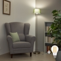 Brilagi - Lámpara de pie LED CERIA 1xE27/40W/230V Ø 25 cm verde/cromo mate