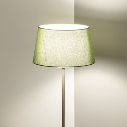 Brilagi - Lámpara de pie LED CERIA 1xE27/40W/230V Ø 25 cm verde/cromo mate