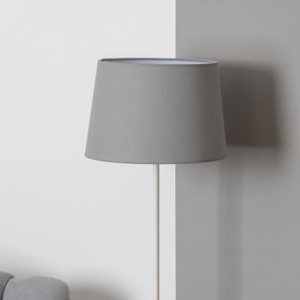 Brilagi - Lámpara de pie LED CERIA 1xE27/40W/230V Ø 30 cm gris/blanco