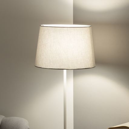 Brilagi - Lámpara de pie LED CERIA 1xE27/40W/230V Ø 30 cm gris/blanco