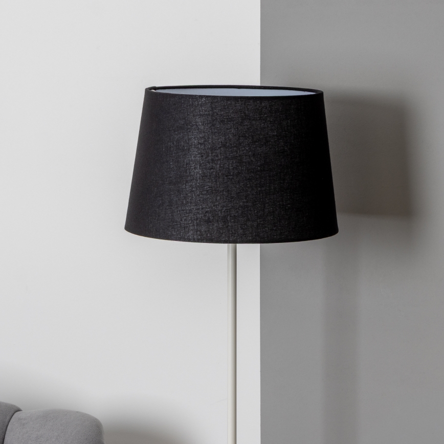 Brilagi - Lámpara de pie LED CERIA 1xE27/40W/230V Ø 30 cm negra/blanca