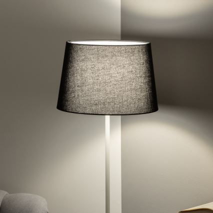 Brilagi - Lámpara de pie LED CERIA 1xE27/40W/230V Ø 30 cm negra/blanca