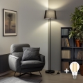 Brilagi - Lámpara de pie LED CERIA 1xE27/40W/230V Ø 30 cm negra