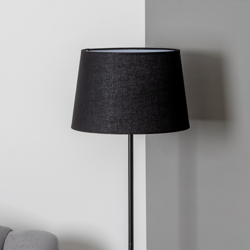 Brilagi - Lámpara de pie LED CERIA 1xE27/40W/230V Ø 30 cm negra