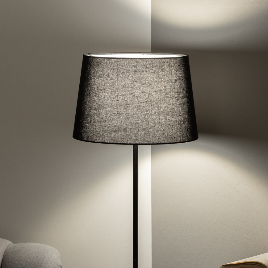 Brilagi - Lámpara de pie LED CERIA 1xE27/40W/230V Ø 30 cm negra