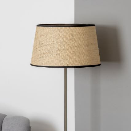 Brilagi - Lámpara de pie LED CERIA 1xE27/40W/230V Ø 35 cm beige/cromo mate