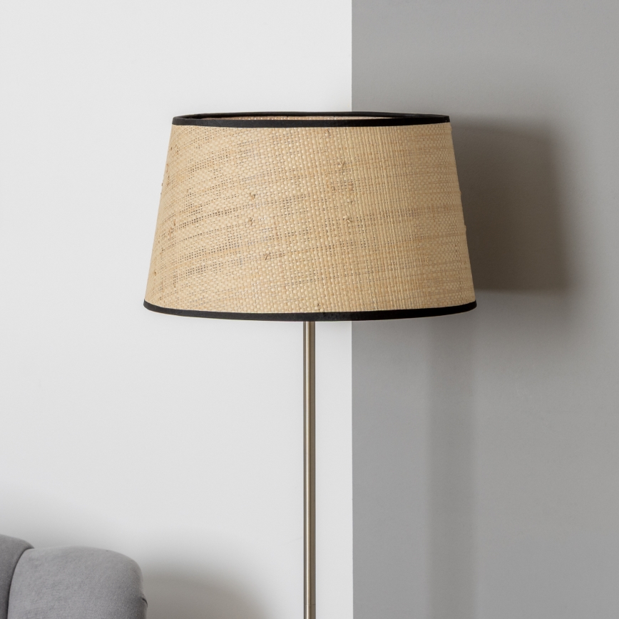 Brilagi - Lámpara de pie LED CERIA 1xE27/40W/230V Ø 35 cm beige/cromo mate