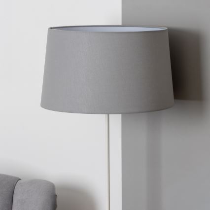 Brilagi - Lámpara de pie LED CERIA 1xE27/40W/230V Ø 45 cm gris/blanco