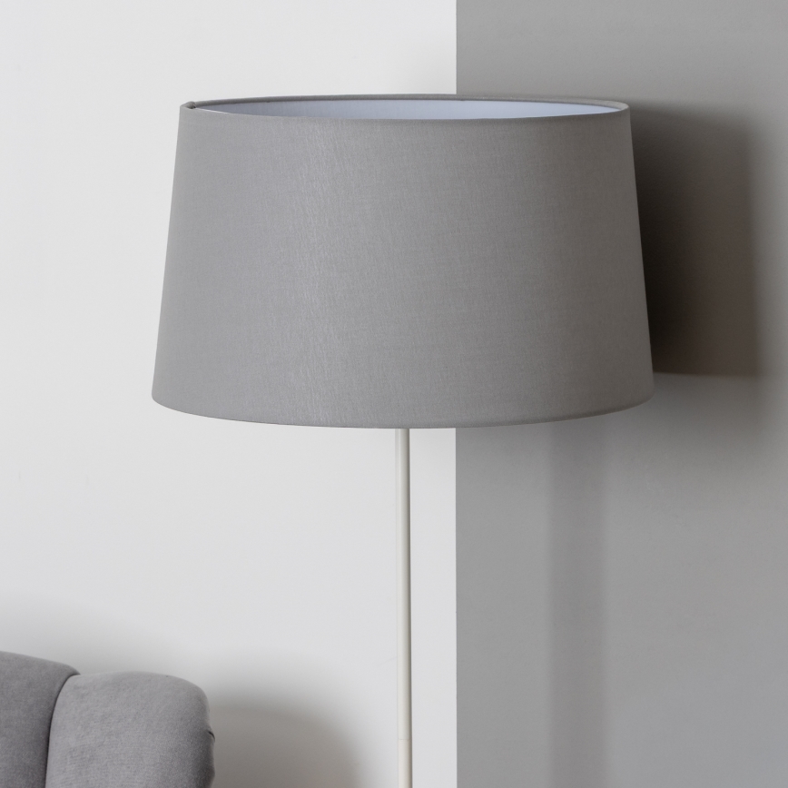 Brilagi - Lámpara de pie LED CERIA 1xE27/40W/230V Ø 45 cm gris/blanco