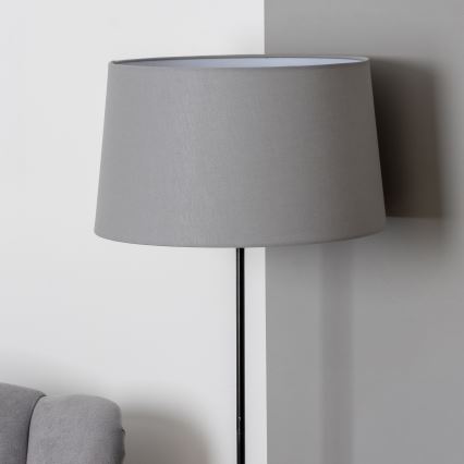 Brilagi - Lámpara de pie LED CERIA 1xE27/40W/230V Ø 45 cm gris/negro