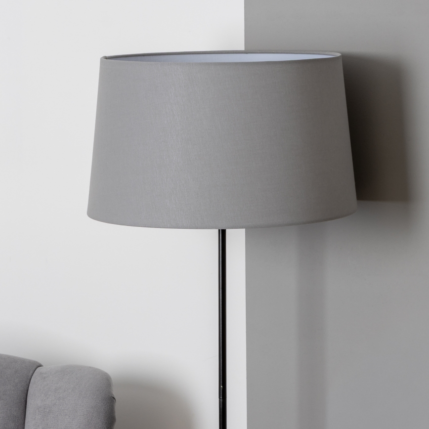 Brilagi - Lámpara de pie LED CERIA 1xE27/40W/230V Ø 45 cm gris/negro