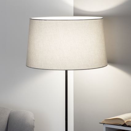 Brilagi - Lámpara de pie LED CERIA 1xE27/40W/230V Ø 45 cm gris/negro
