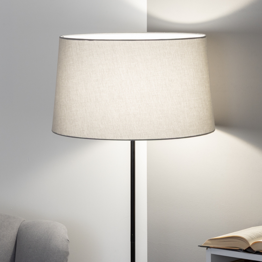 Brilagi - Lámpara de pie LED CERIA 1xE27/40W/230V Ø 45 cm gris/negro