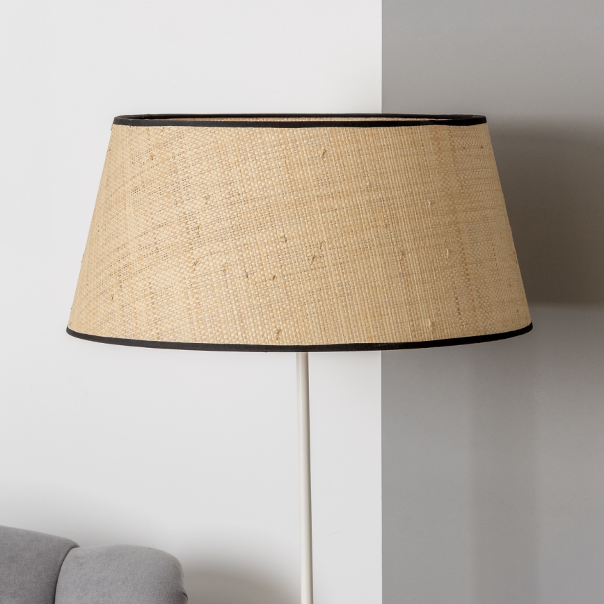 Brilagi - Lámpara de pie LED CERIA 1xE27/40W/230V Ø 50 cm beige/blanco