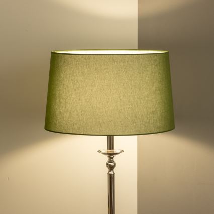 Brilagi - Lámpara de pie LED CERIA 1xE27/60W/230V diámetro 45 cm cromado brillante/verde
