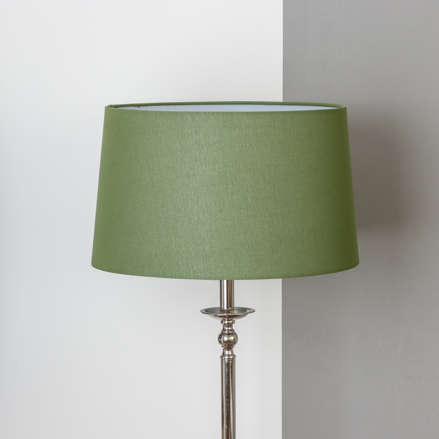 Brilagi - Lámpara de pie LED CERIA 1xE27/60W/230V diámetro 45 cm cromado brillante/verde