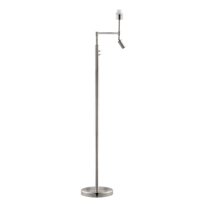 BRILAGI - Lámpara de pie LED CERIA 1xE27/60W/230V + LED/2,1W Ø 45 cm cromo mate/blanco